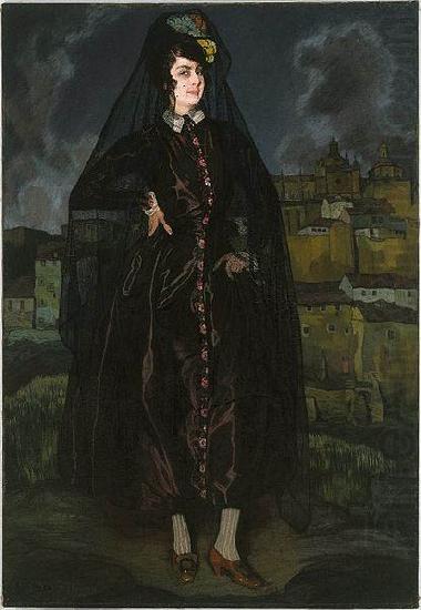 Ignacio Zuloaga y Zabaleta Portrait of Anita Ramxrez in Black china oil painting image